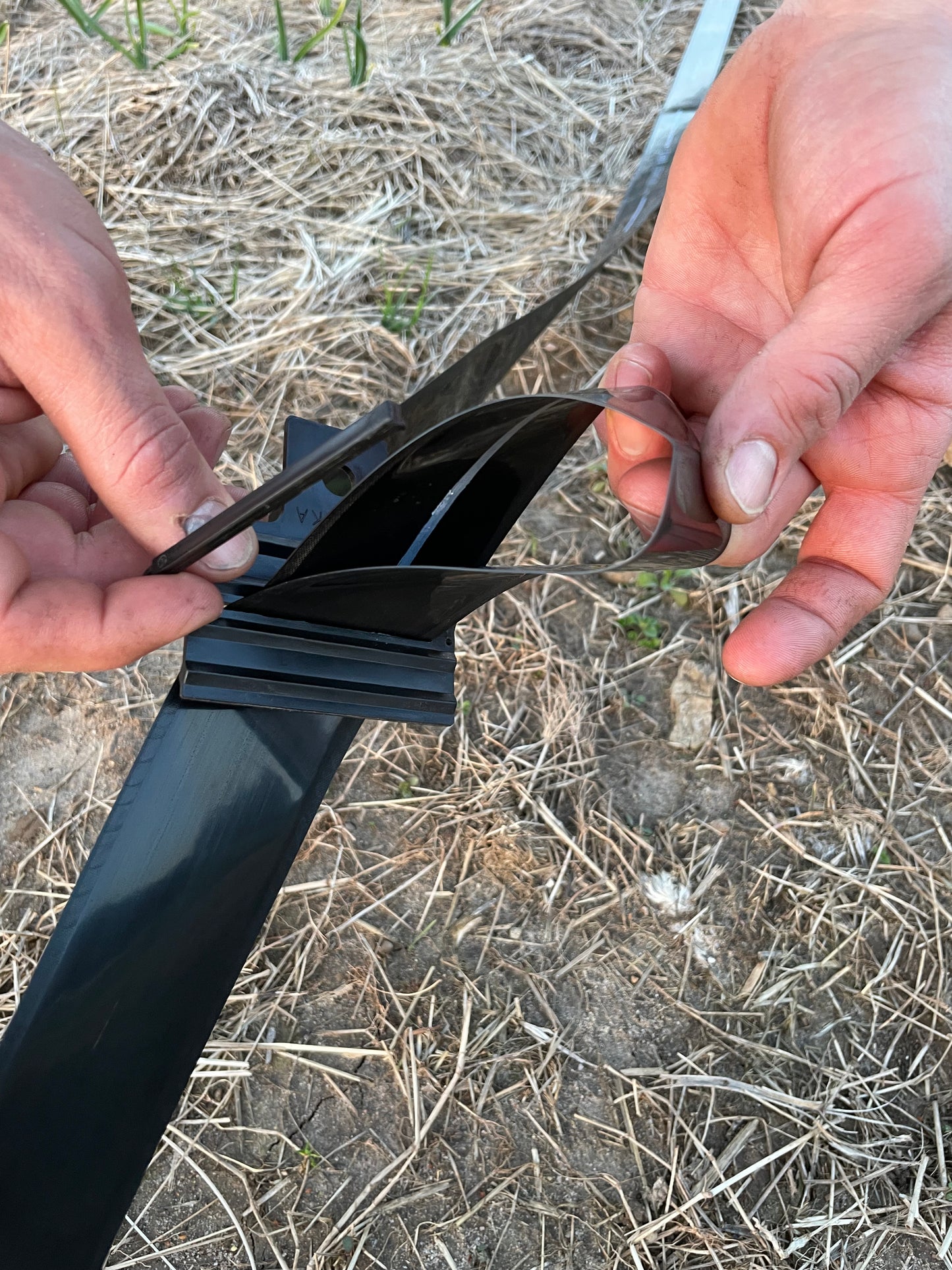 Sumisansui Mark II irrigation tube with tube stopper. gentle rain irrigation of seedlings and tranplants plus germination of seeds. Sumi Soaker mark 2 sumisoaker max vegetable farm irrigation