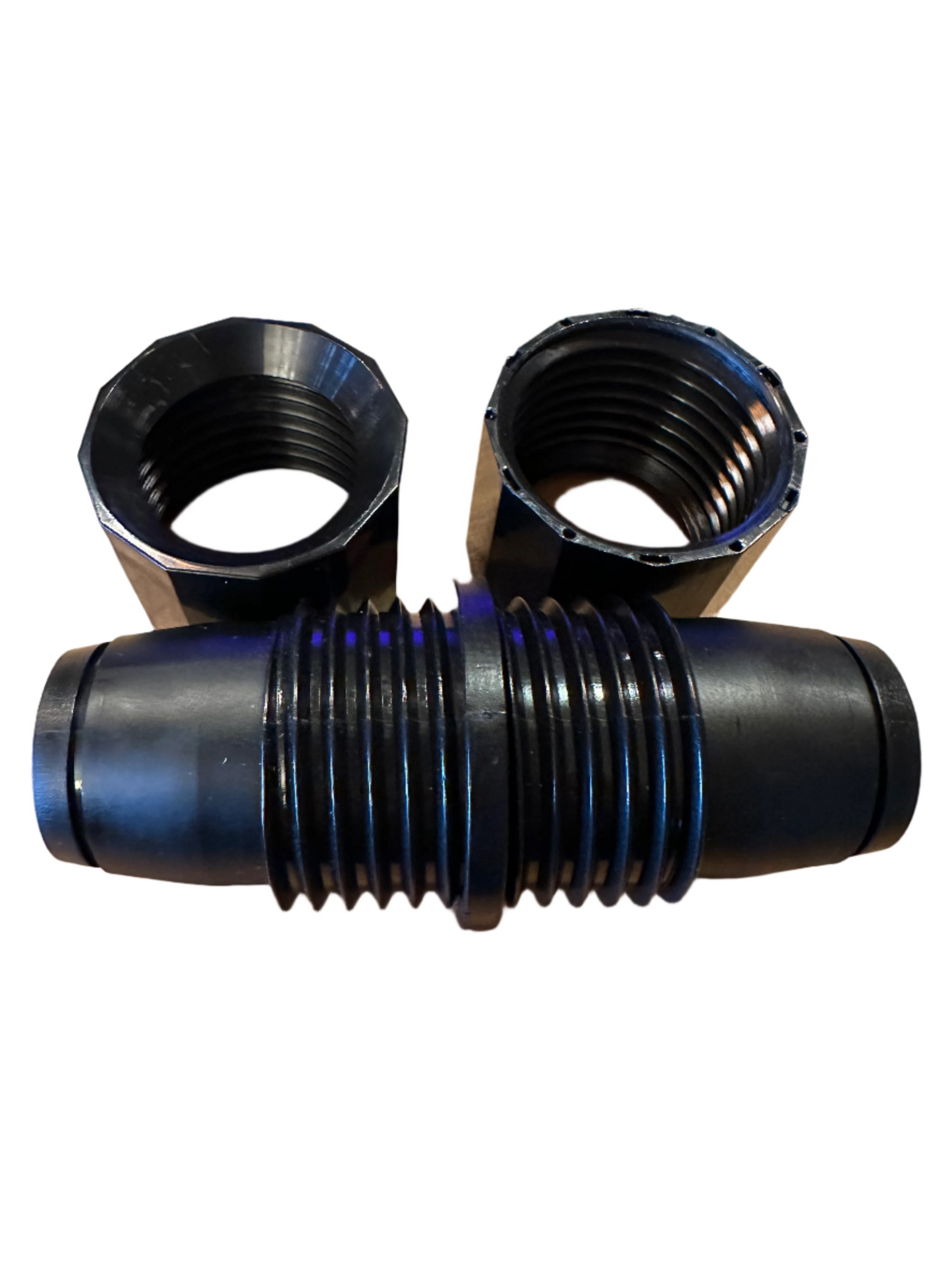 Sumisansui Tube connector made from heavy duty plastic. Used to connect multiple lengths of sumi soaker max tube or repair a damaged sumisoaker max tube.
