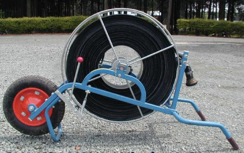 Sumi Rain overhead irrigation tube with Sumi Rain Winder II-C Sumi Soaker Max