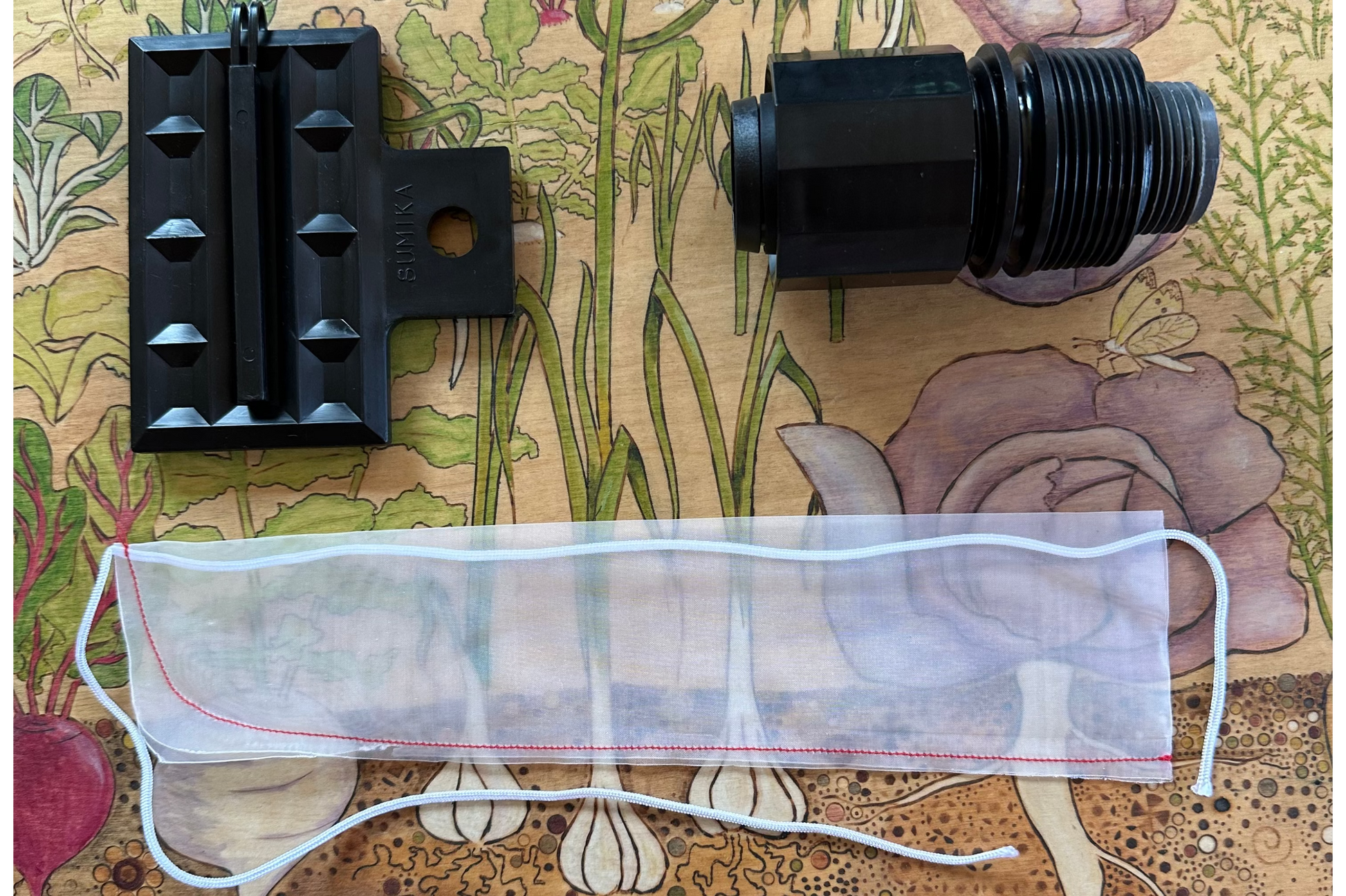 Sumisansui R series 1 inch male threaded MNPT connection kit, fabric filter, and tube stopper 'sumi soaker R-wide sumisoaker max'