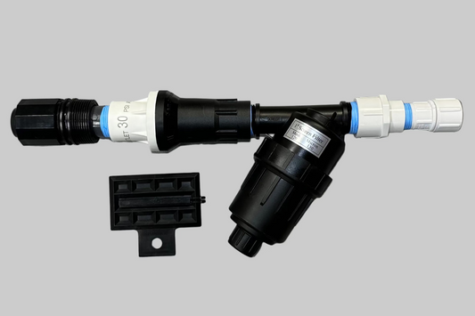garden hose connector kit with 30 psi pressure regulator, y filter, and swivel for sumisansui sumi soaker r wide