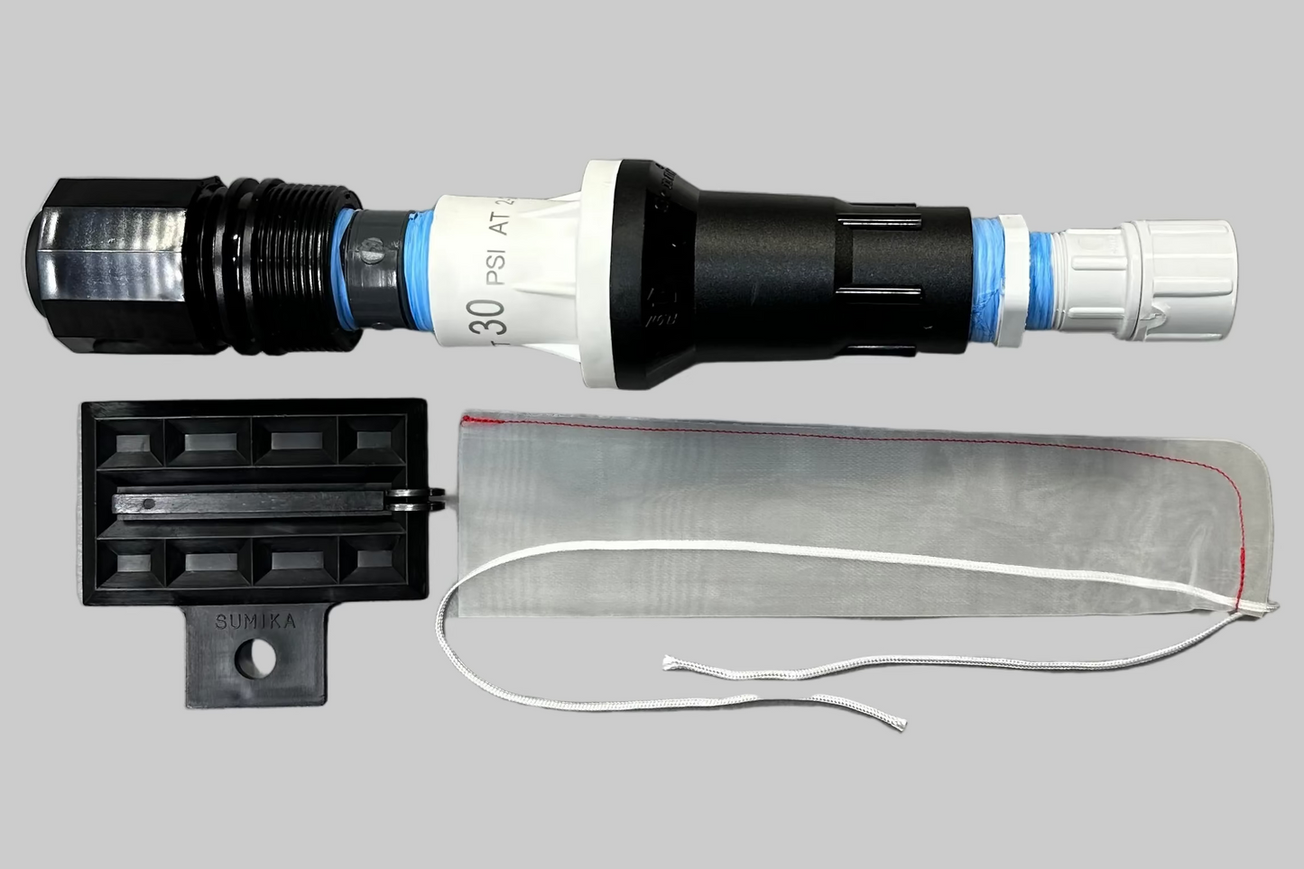 Sumisansui R-Wide 'sumi soaker sumisoaker max' garden hose connect kit with 30 psi pressure regulator and fabric filter and tube stopper