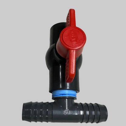 1" Barbed PVC T Fitting with Valve to adapt Sumisansui Sumi Soaker Mark II III 3 R Wide Max