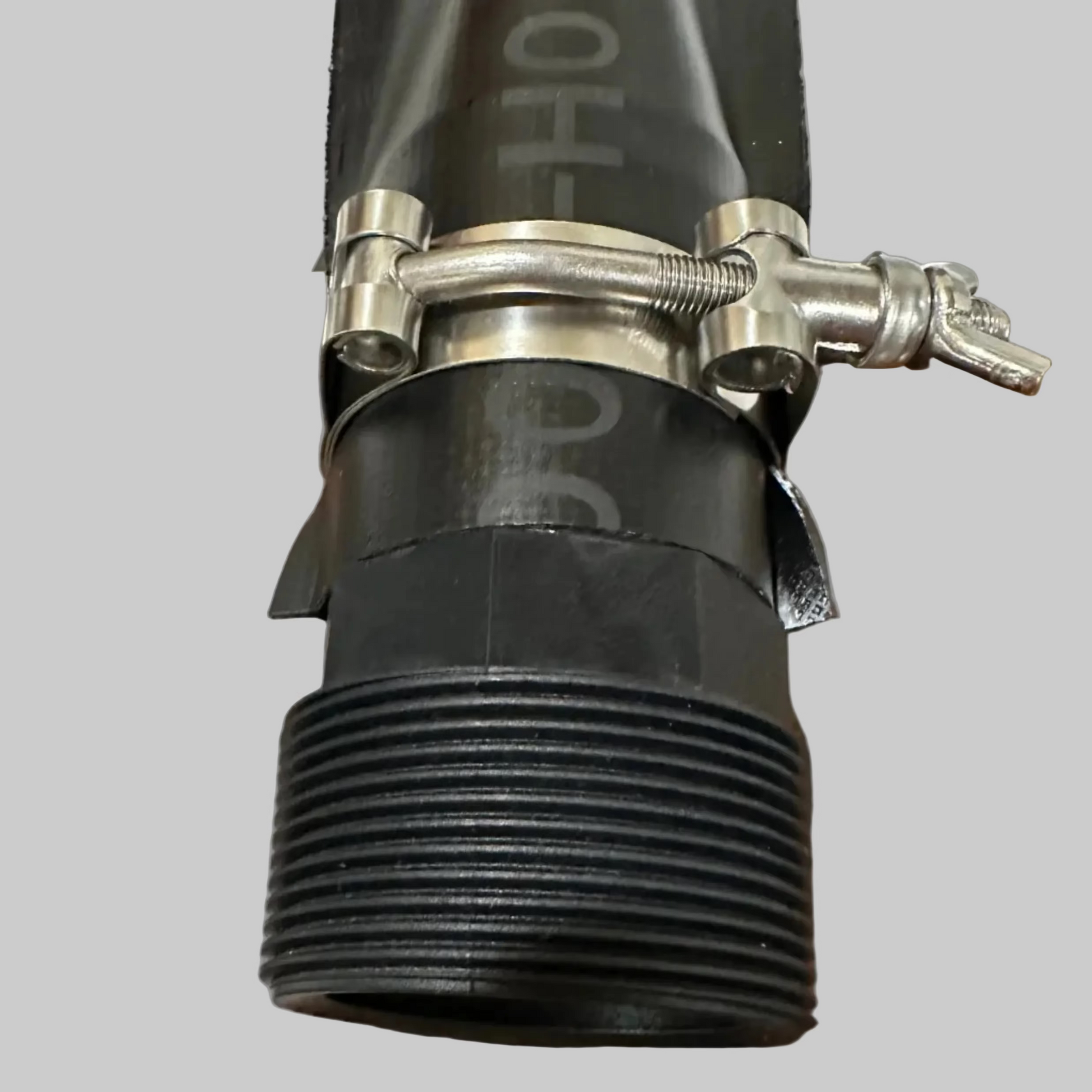 Sumi Rain threaded connector with stainless wide band T bolt hose clamp for Sumi Soaker Max