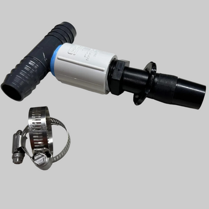 1" header connector with hose clamps, sumisansui start connector for sumi soaker mark II Mark 3 max